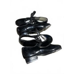 Black Kids Tap Dance Shoes Set Bundle Size 10M Dance Class